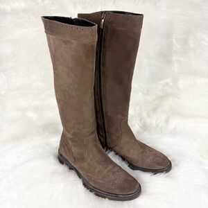 Marina Rinaldi Suede Knee Boots in Brown
